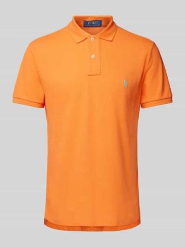 Custom slim fit poloshirt met labelstitching