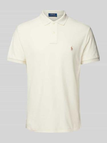 Custom slim fit poloshirt met labelstitching