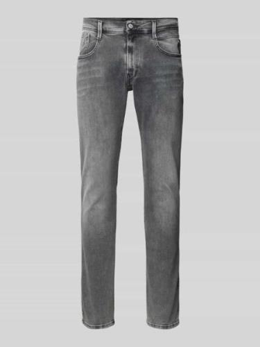 Slim fit jeans in used-look, model 'ANBASS'