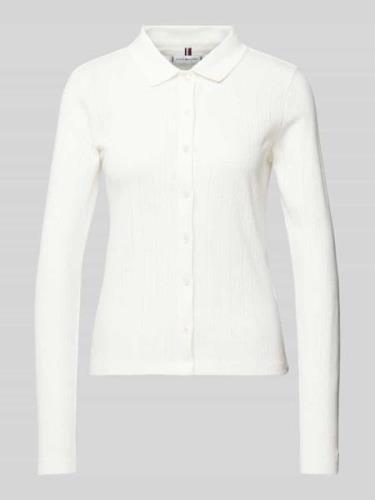 Slim fit shirt met lange mouwen en knoopsluiting