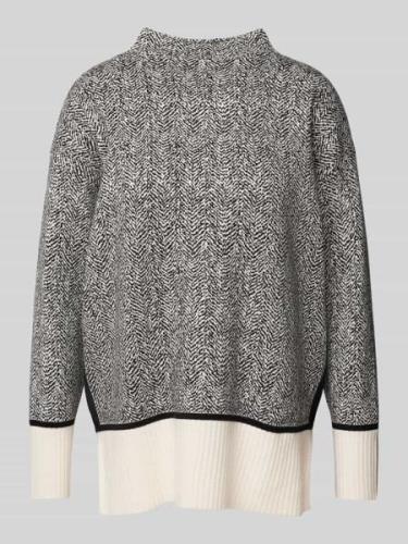 Gebreide pullover met opstaande kraag