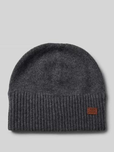 Beanie met labelapplicatie, model 'LACKE'