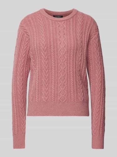 Gebreide pullover met kabelpatroon, model 'SAYLA'