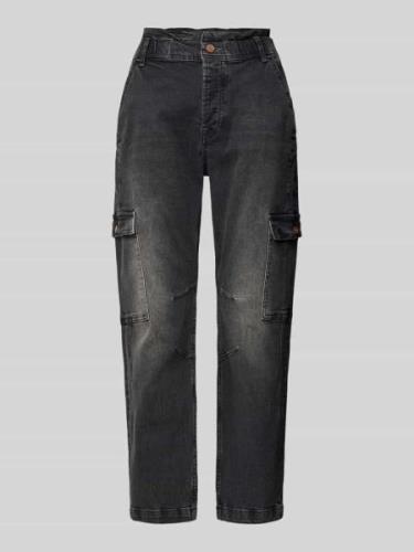 Tapered fit jeans met elastische band