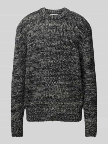 Gebreide pullover met ronde hals, model 'PEPPER'