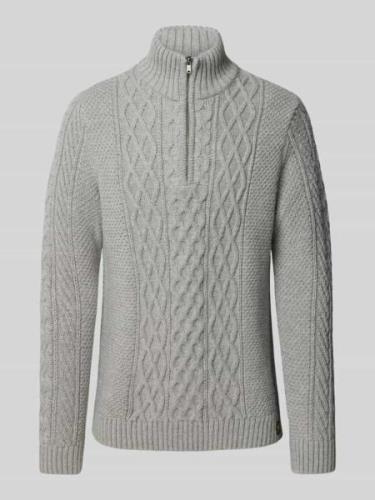 Gebreide pullover met kabelpatroon, model 'Jacob'