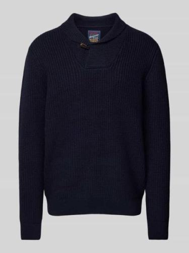 Gebreide pullover met opstaande kraag