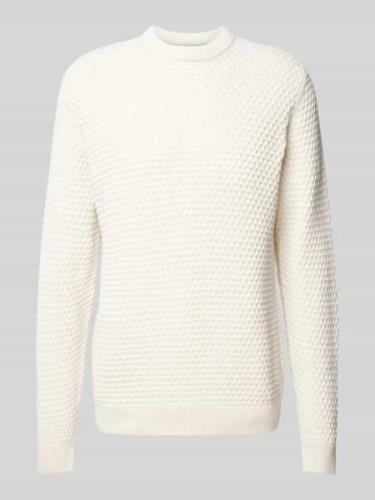 Gebreide pullover met structuurmotief, model 'Karl'