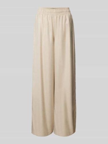 Wide leg stoffen broek met elastische band, model 'CEILING'