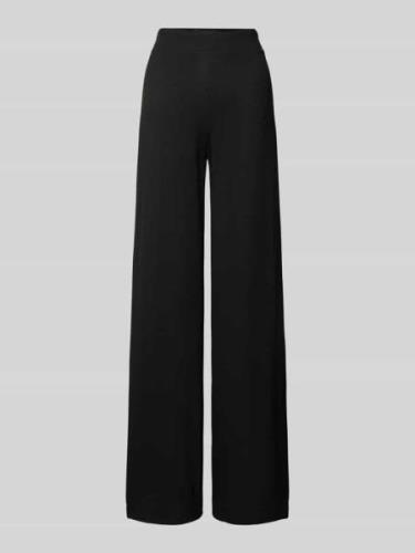 Wide leg stoffen broek met ritssluiting opzij, model 'BEFORE'