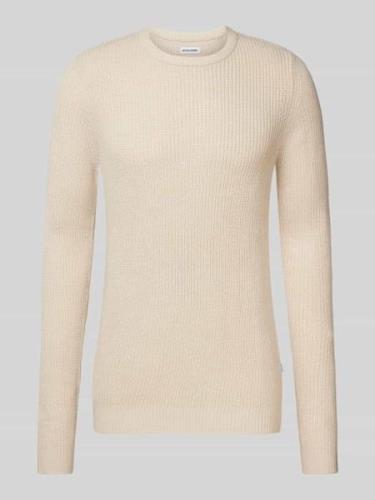 Gebreide pullover met ronde hals, model 'LEWIS'