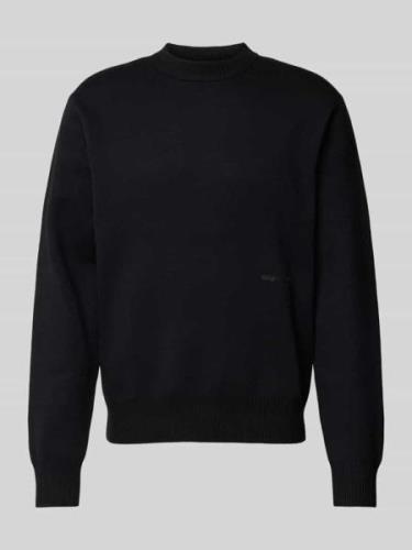 Gebreide pullover met labelprint, model 'VESTERBRO'