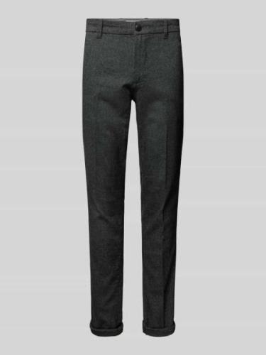 Slim fit chino met persplooien, model 'MARCO'