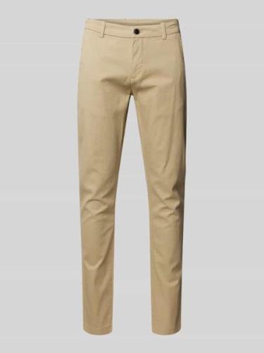 Slim fit chino met achterzakken