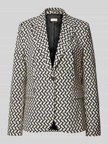 Regular fit blazer met reverskraag