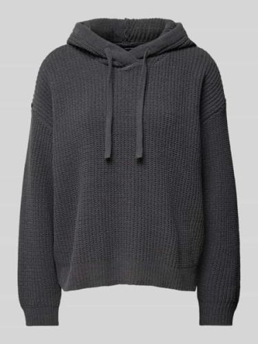 Geribde pullover met capuchon, model 'NEAT'