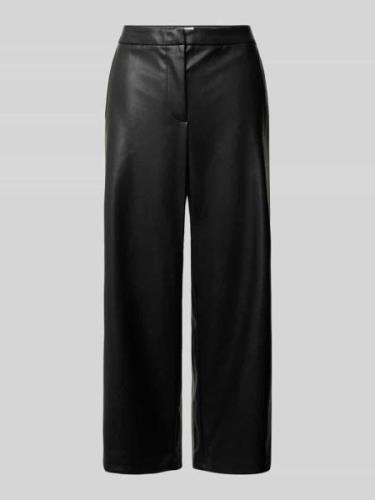 Wide leg broek in leerlook, model 'DAGMA'