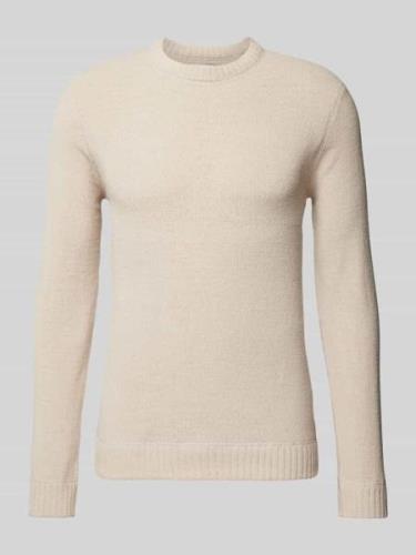 Gebreide pullover met ronde hals, model 'SETHAN'