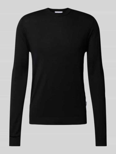 Gebreide pullover met ronde hals, model 'WYLER LIFE'