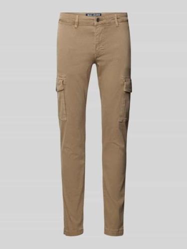 Tapered fit cargobroek met riemlussen, model 'Driver'