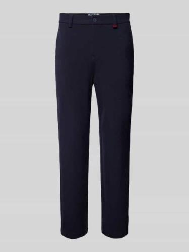 Regular fit broek met riemlussen, model 'Lennox'