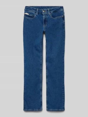 Bootcut fit jeans met labeldetail