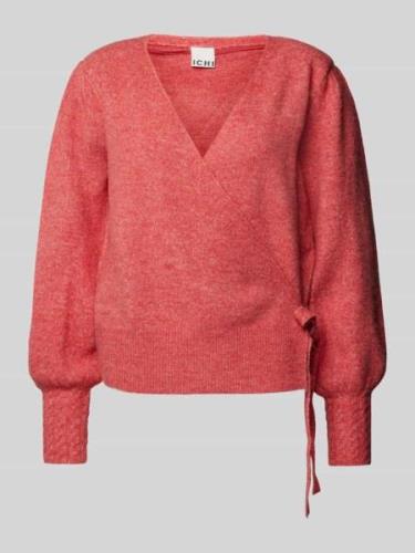 Gebreide pullover met strikdetail, model 'HOLENE'