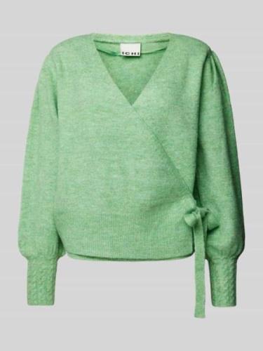 Gebreide pullover met strikdetail, model 'HOLENE'