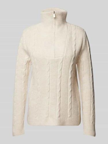 Gebreide pullover met kabelpatroon, model 'Nopa'