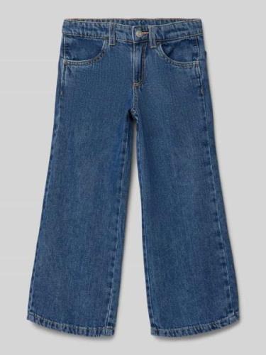 Wide leg jeans met Franse steekzakken