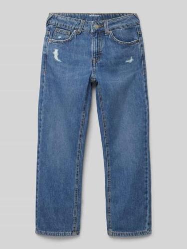 Low waist straight fit jeans van puur katoen