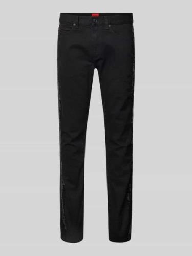 Slim fit jeans met pailletten, model 'HUGO 708'