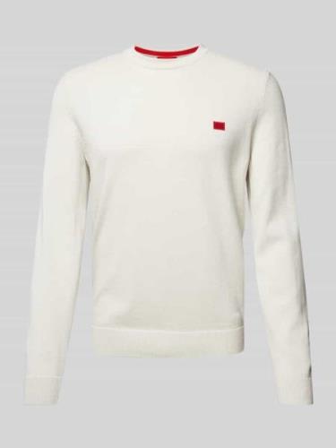 Gebreide pullover met labelbadge, model 'San Cassius'