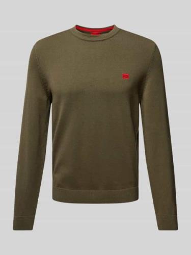 Gebreide pullover met labelbadge, model 'San Cassius'