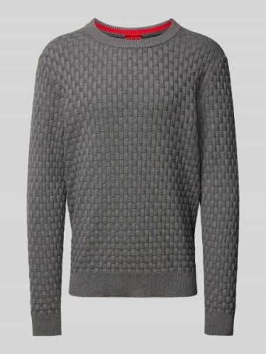 Gebreide pullover met structuurmotief, model 'Stubon'