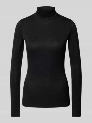 Slim fit shirt met lange mouwen en opstaande kraag, model 'Delaina'