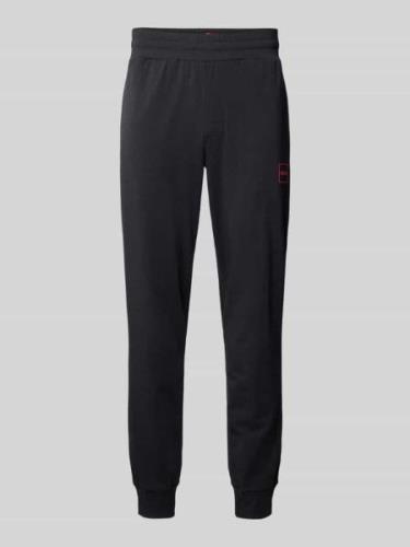 Slim fit sweatpants met labelpatch, model 'Laze'