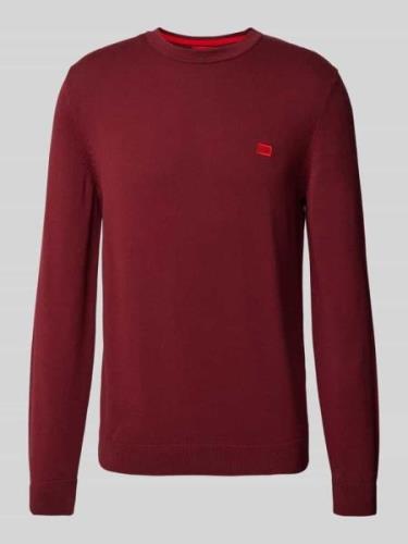 Gebreide pullover met labelbadge, model 'San Cassius'