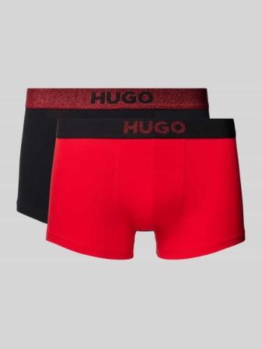 Boxershort met elastische logo in band in een set van 2 stuks