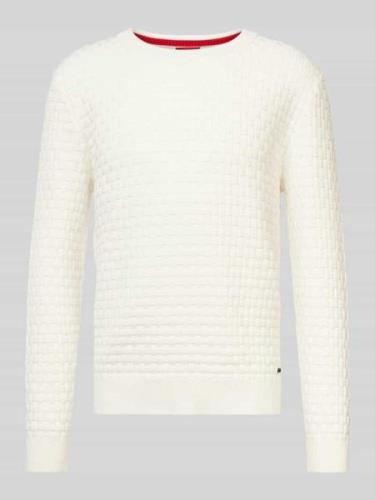 Gebreide pullover met structuurmotief, model 'Stubon'