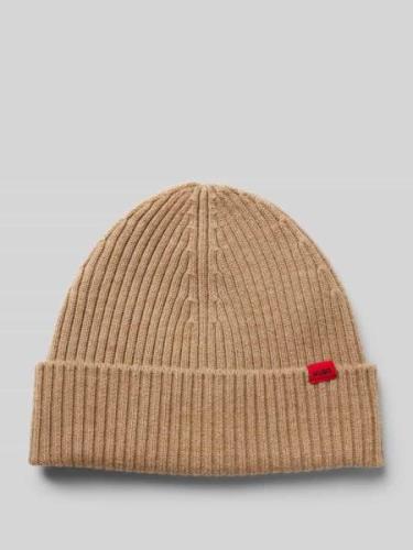 Beanie van scheerwol met labelpatch, model 'Xola'