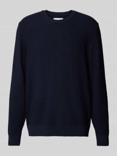 Gebreide pullover met ribboorden, model 'GRAANMO'