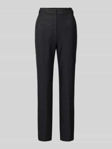 Feminine fit stoffen broek met riemlussen