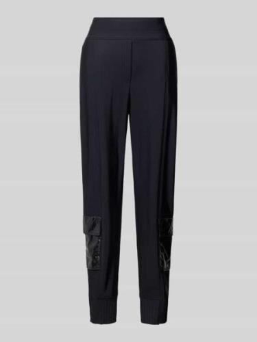 Tapered fit stoffen broek met cargozakken