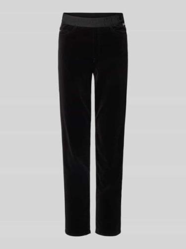 Stoffen broek met elastische band met logo