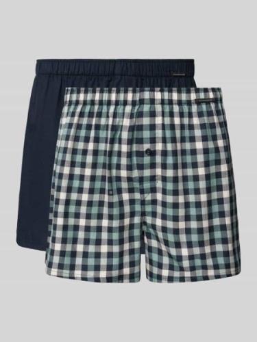 Boxershort met labelpatch in een set van 2 stuks