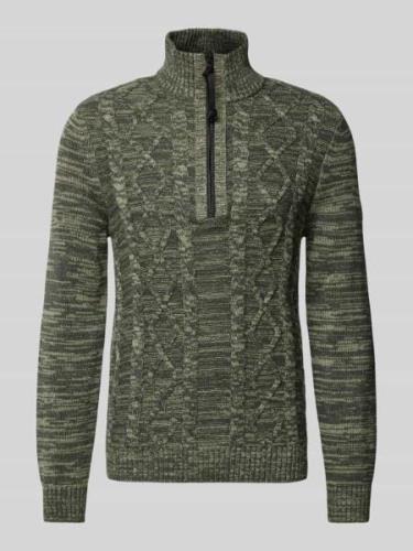 Gebreide pullover met ribboorden