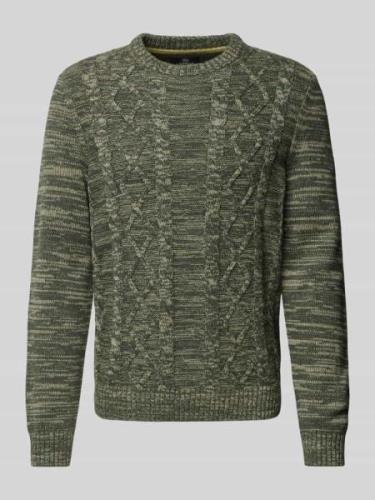 Gebreide pullover met ribboorden