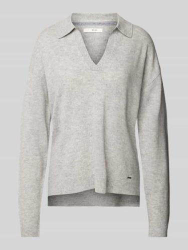 Gebreide pullover met labeldetail, model 'LILLIAN'