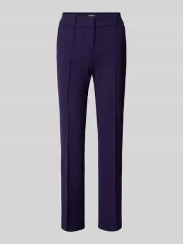 Slim fit stoffen broek met vaste persplooien, model 'FARAH'